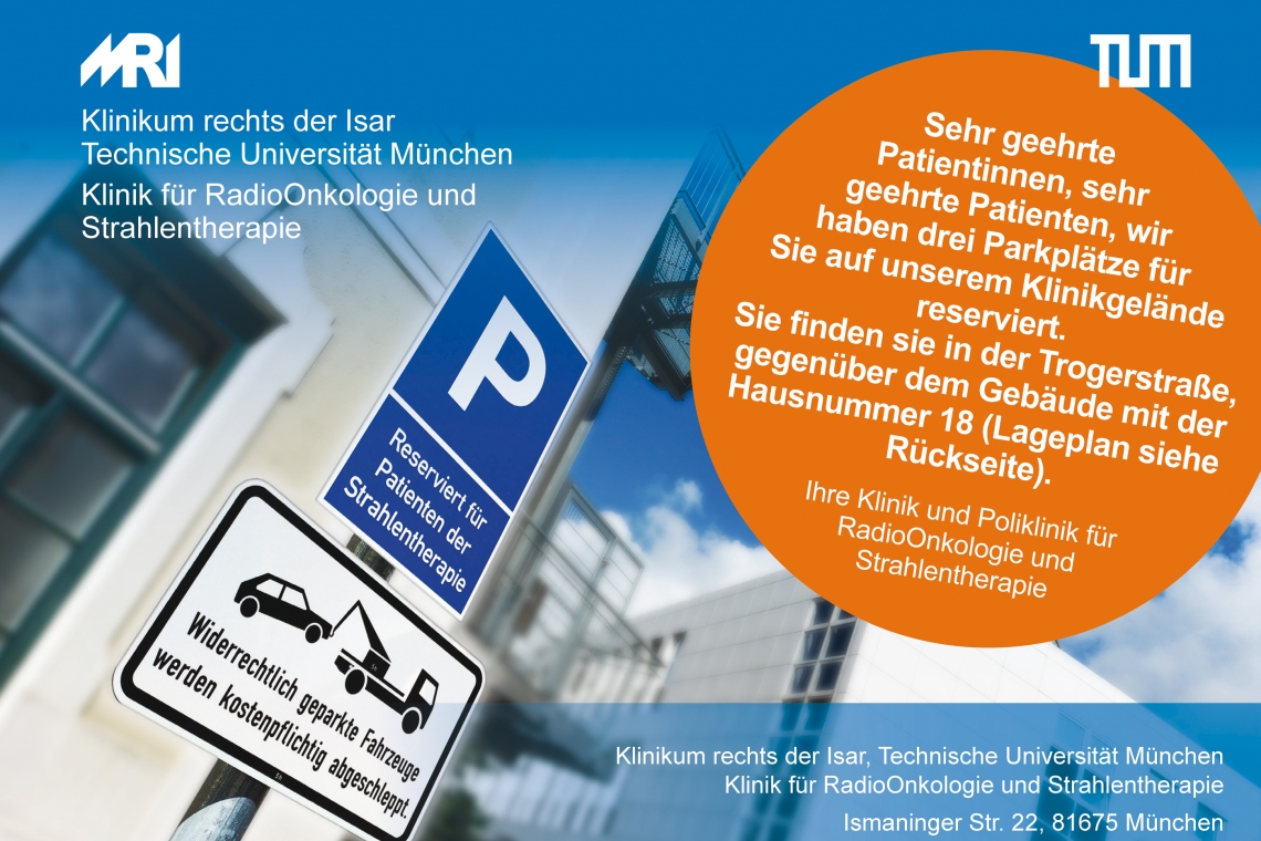 Flyer Patientenparkplätze RadioOnkologie